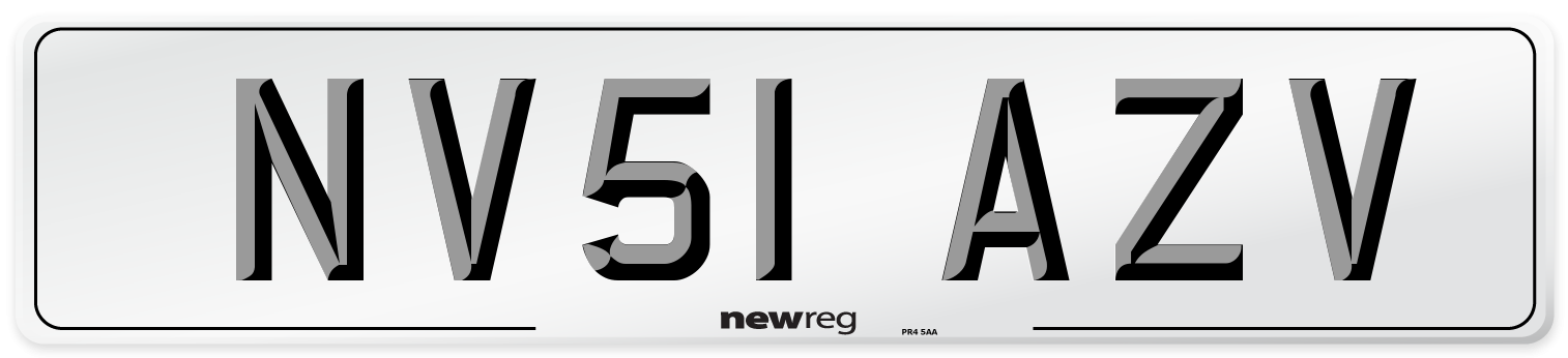 NV51 AZV Number Plate from New Reg